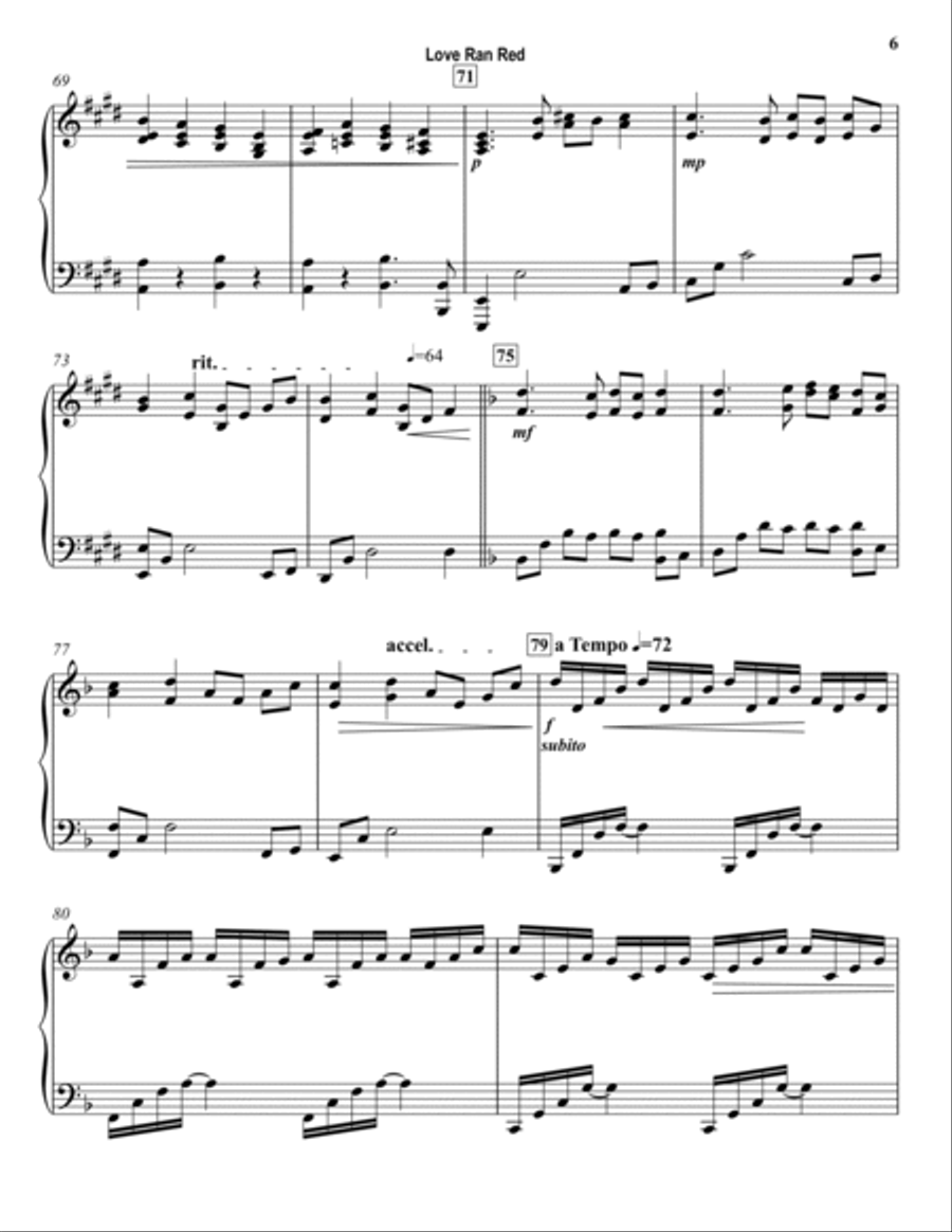 At The Cross (love Ran Red) Piano Solo scores gallery preview page 6