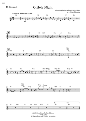 O Holy Night - Bb Trumpet Solo - W/Chords