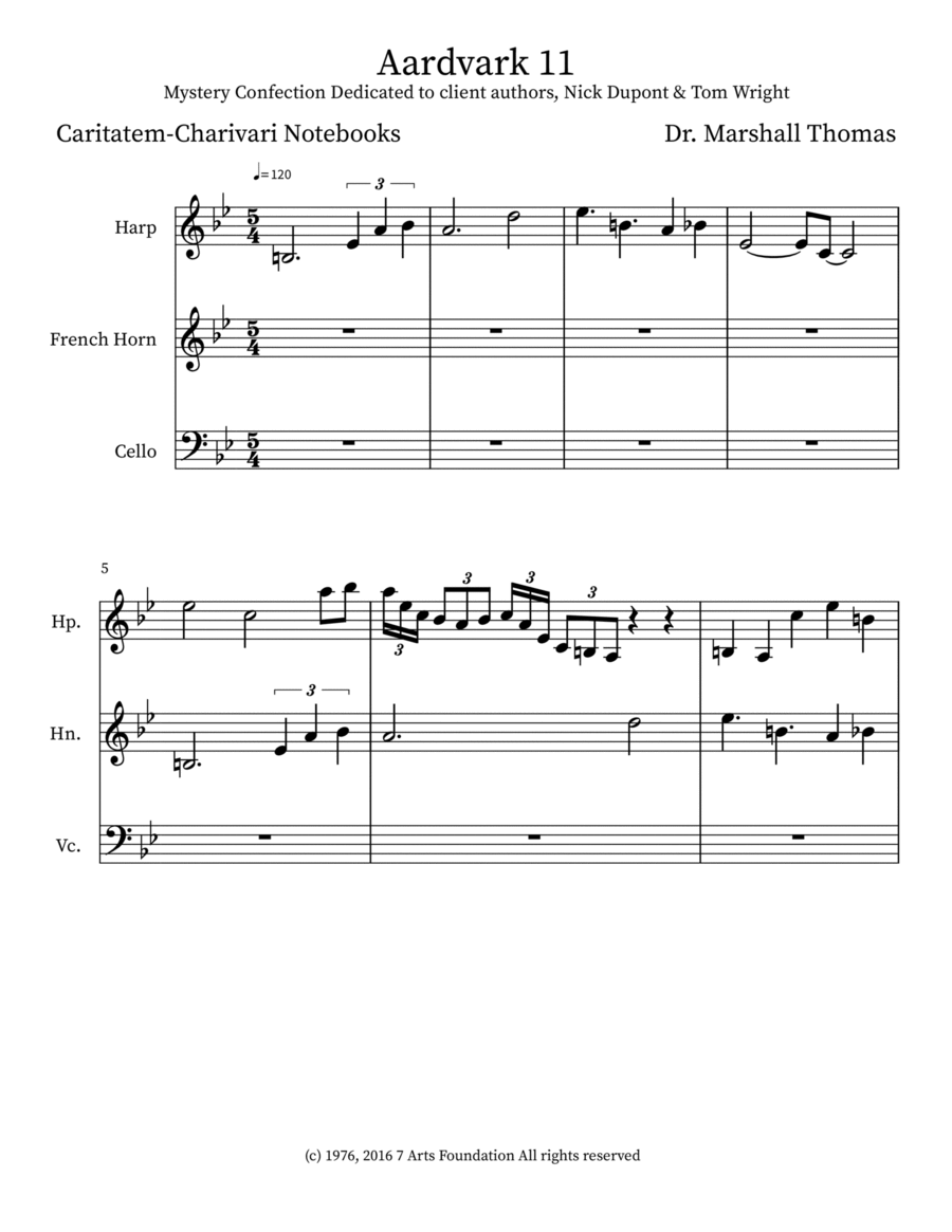 Aardvark 11 Small Ensemble scores gallery preview page 1