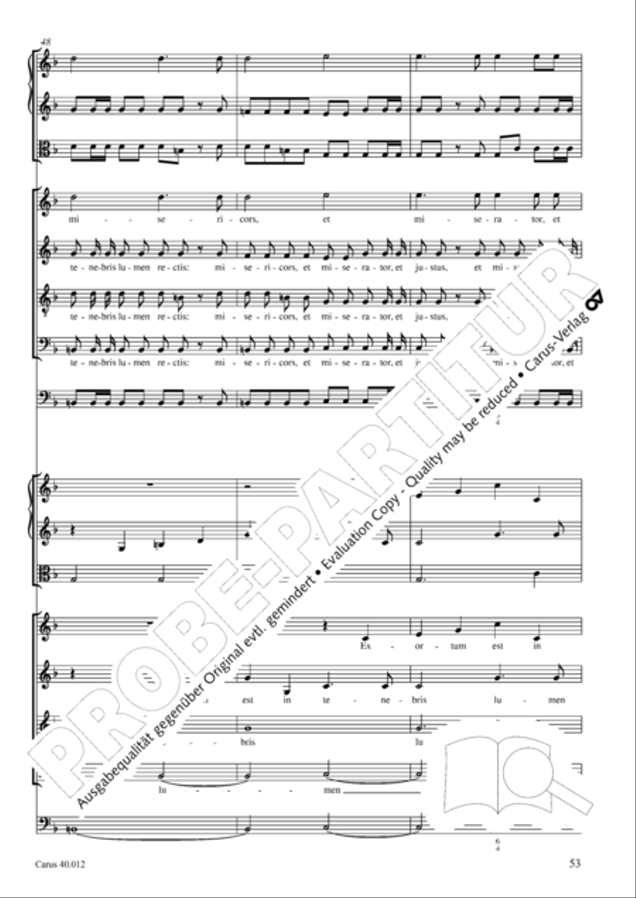Beatus vir (How blest is he) Psalm 111 4-Part scores gallery preview page 54