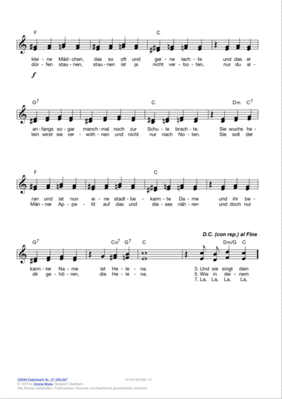 Das Lied der schonen Helena Voice scores gallery preview page 5