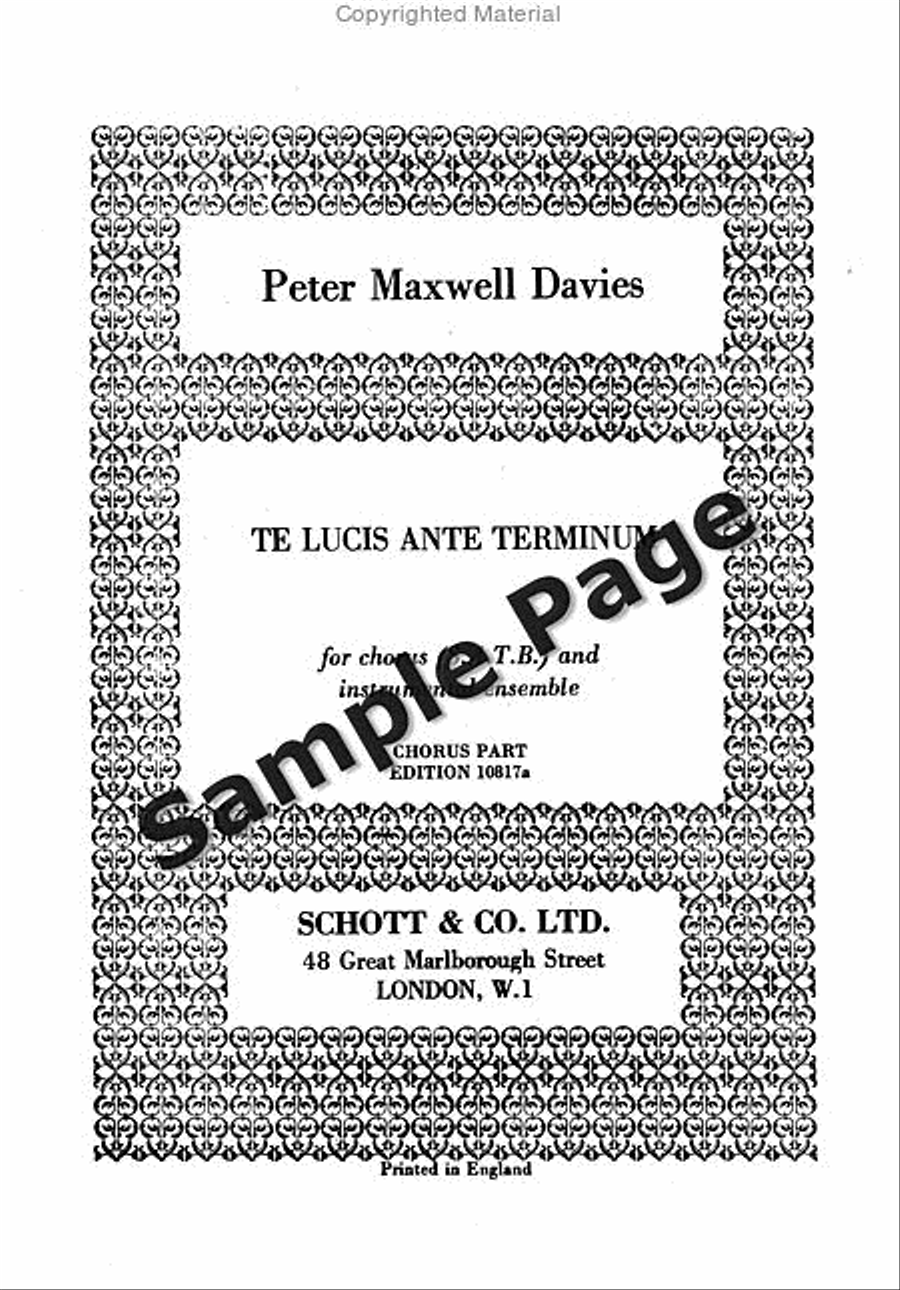 Te Lucis Ante Terminum Choir scores gallery preview page 2