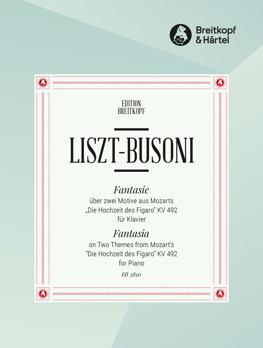 Fantasia on 2 Themes from W.A. Mozart's “Le nozze de Figaro” K. 492 Piano Solo scores gallery preview page 1