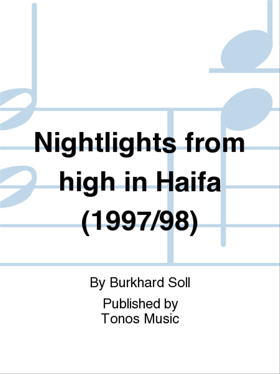 Nightlights from high in Haifa (1997/98) Alto Saxophone scores gallery preview page 1