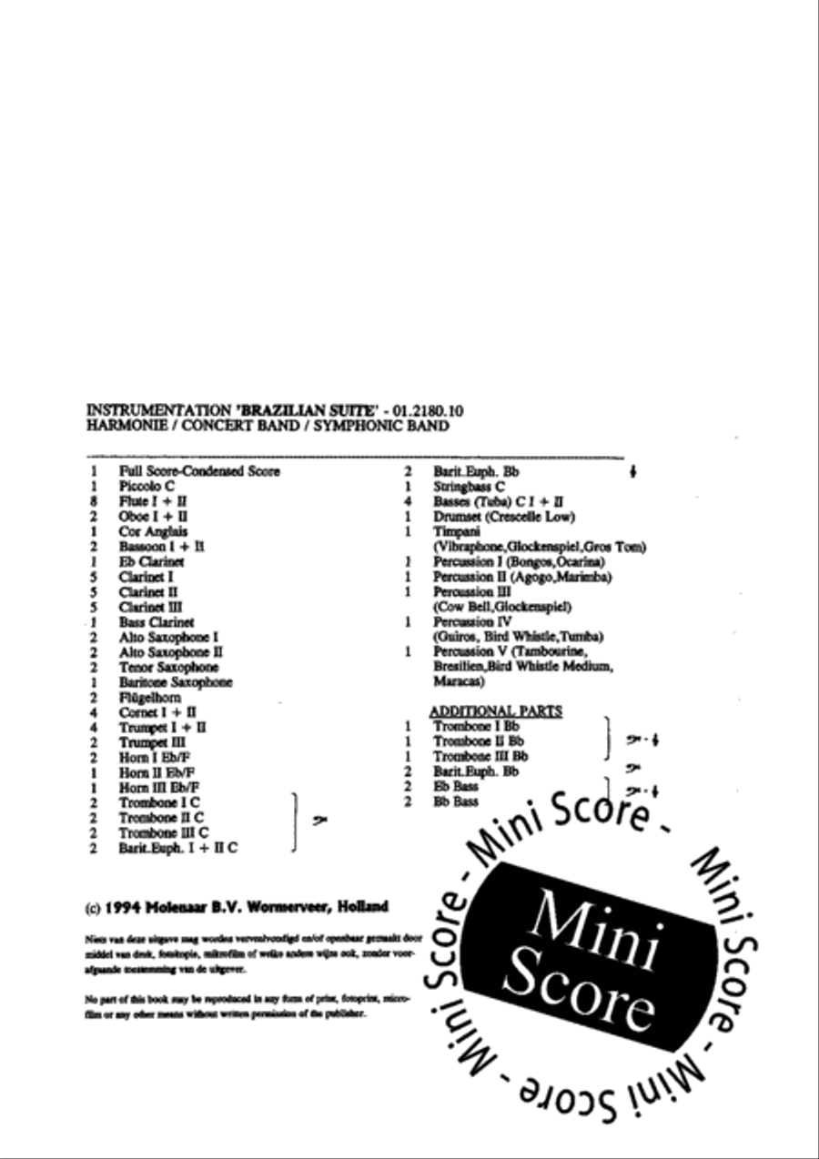 Brazilian Suite Brazilian Suite Concert Band scores gallery preview page 6