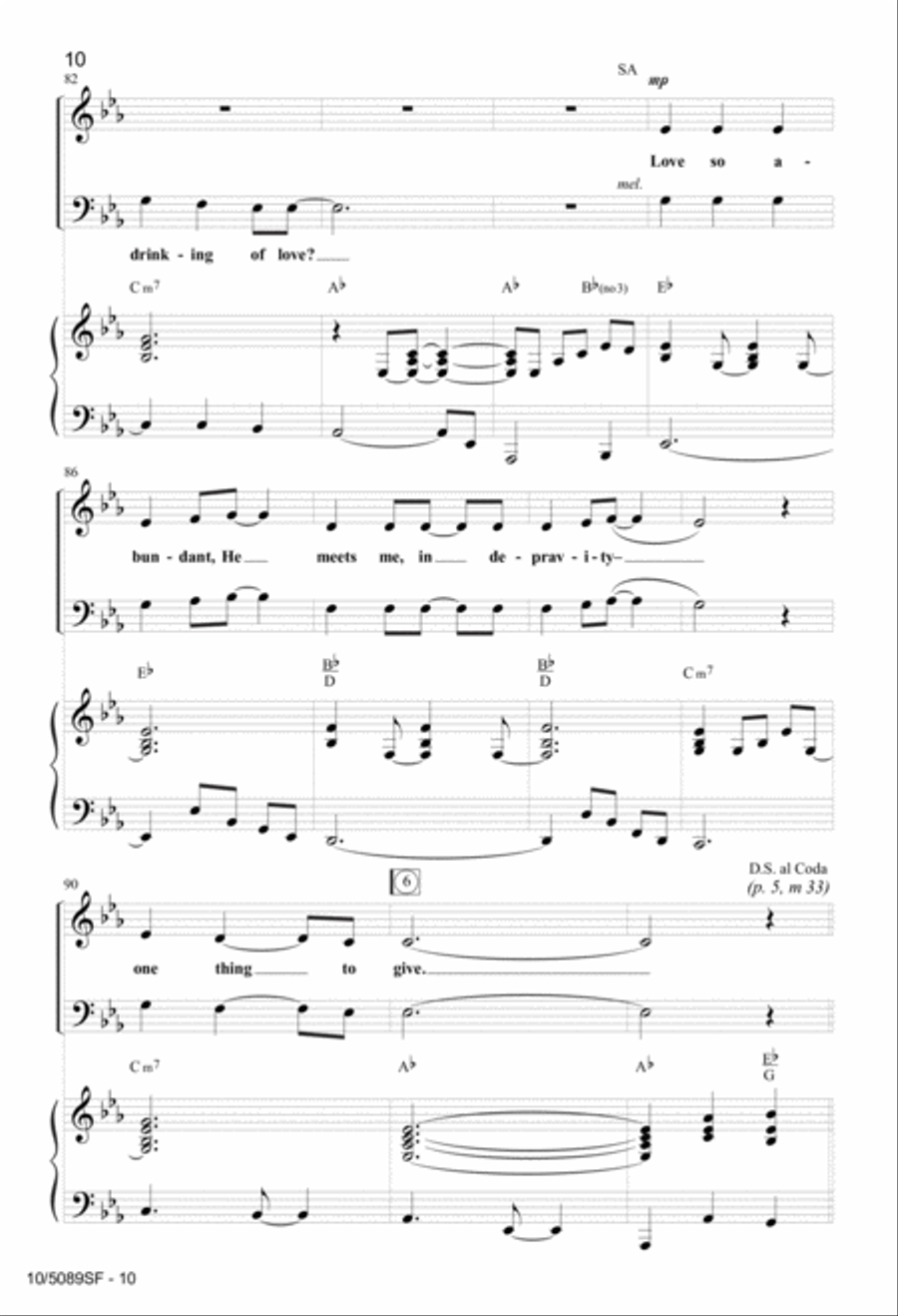 Cup of Salvation 4-Part scores gallery preview page 9