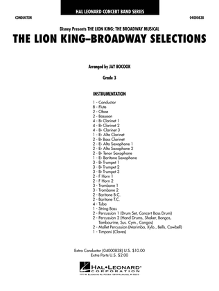 Book cover for The Lion King: Broadway Selections - Conductor Score (Full Score)
