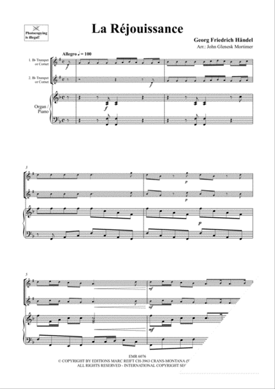La Rejouissance Trumpet Duet scores gallery preview page 3