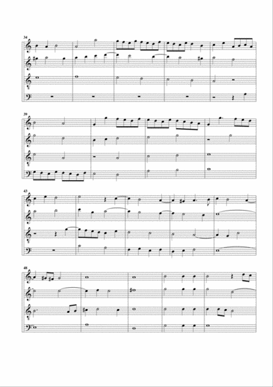Canzon La Guamina (arrangement for 4 recorders) Recorder scores gallery preview page 3