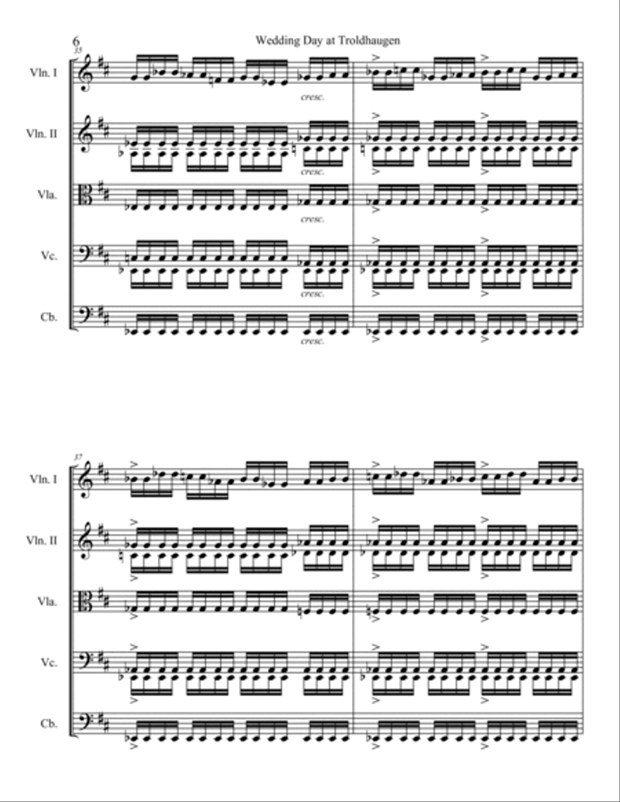 Wedding Day at Troldhaugen String Orchestra scores gallery preview page 6