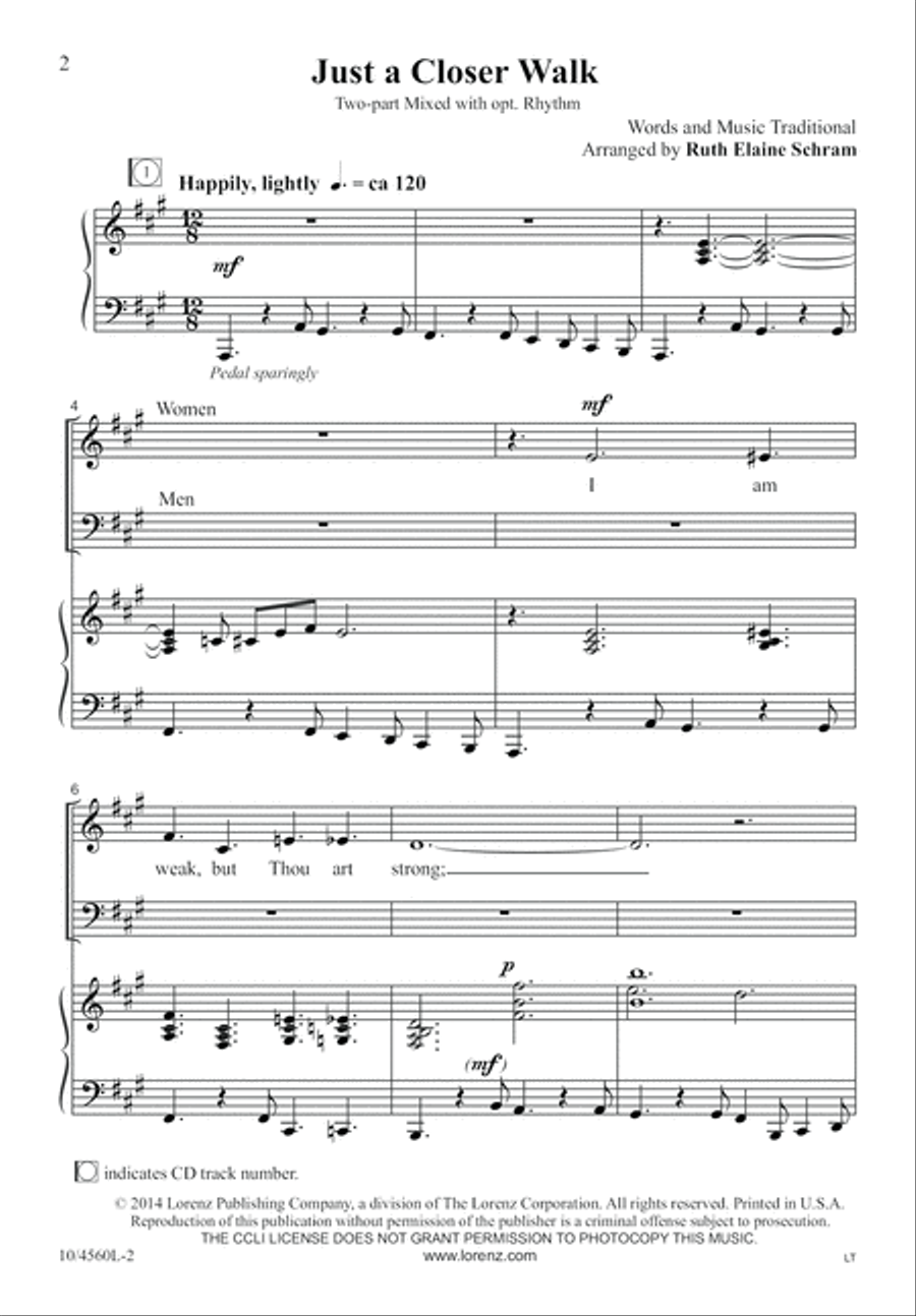 Just a Closer Walk 2-Part scores gallery preview page 2