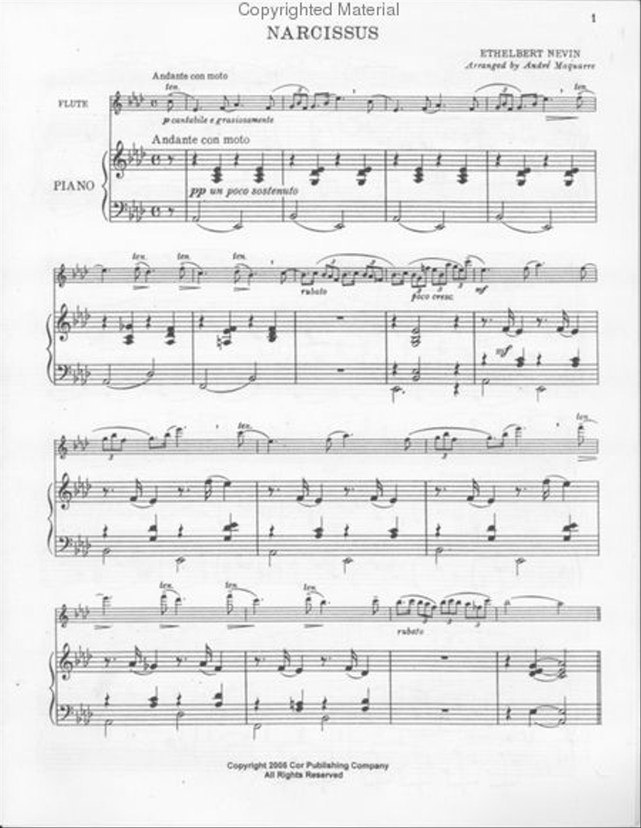 Narcissus (arr. Andre Maquarre) Flute Solo scores gallery preview page 2