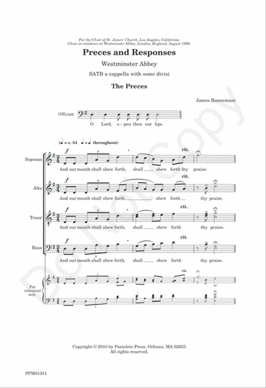 Preces and Responses Westminster Abbey Divisi scores gallery preview page 4