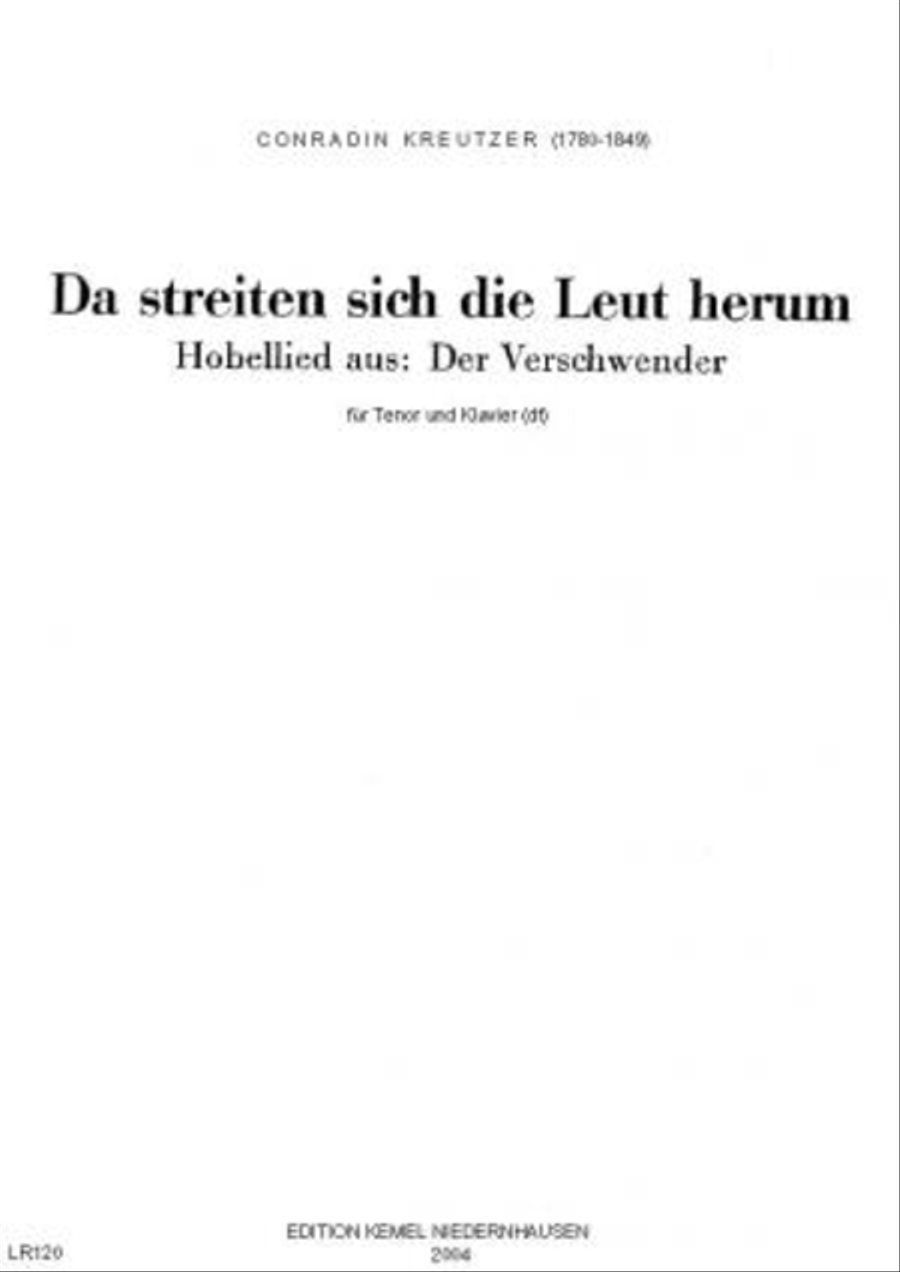 Da streiten sich die Leut herum Tenor Voice scores gallery preview page 1