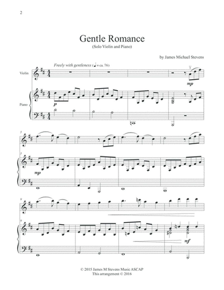 Gentle Romance - Solo Violin & Piano image number null