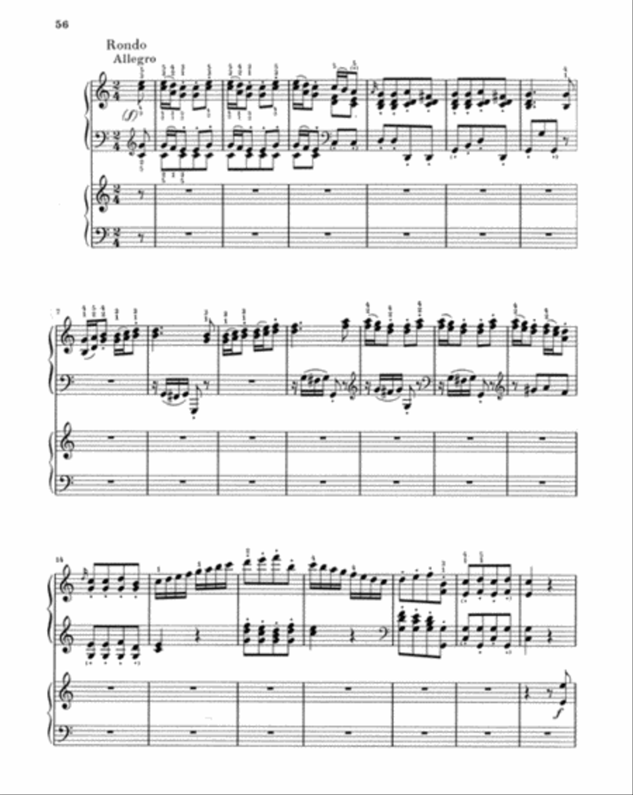 Concerto for Piano and Orchestra C Major Op. 15, No. 1 Piano Solo scores gallery preview page 4