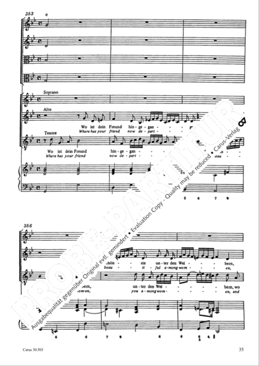 My beloved, you are fair (Meine Freundin, du bist schon) 4-Part scores gallery preview page 38