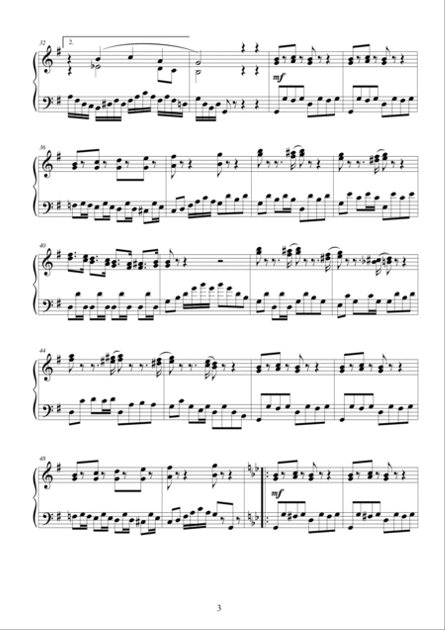 Two Rondo in G major for piano 4-Part scores gallery preview page 3