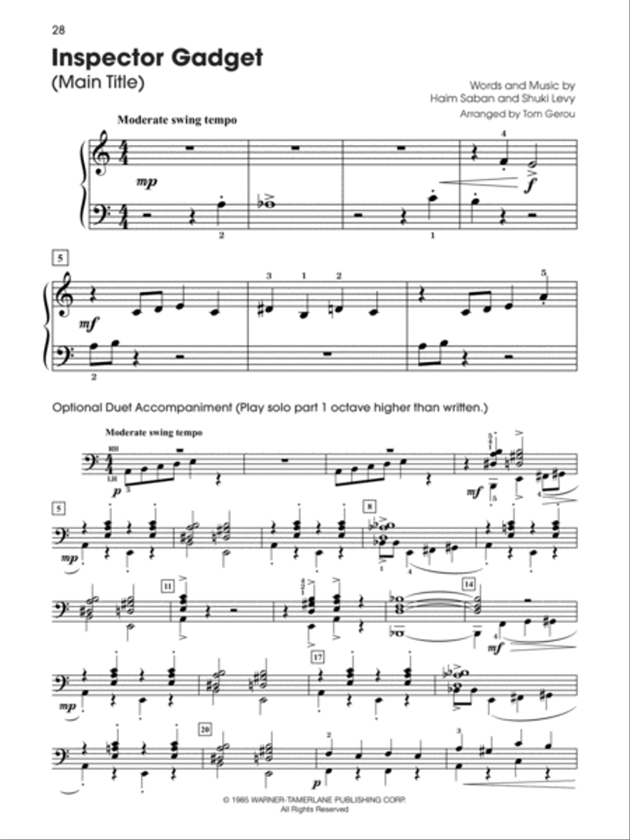 5 Finger Cartoon Party 5 Finger Cartoon Party Easy Piano scores gallery preview page 12