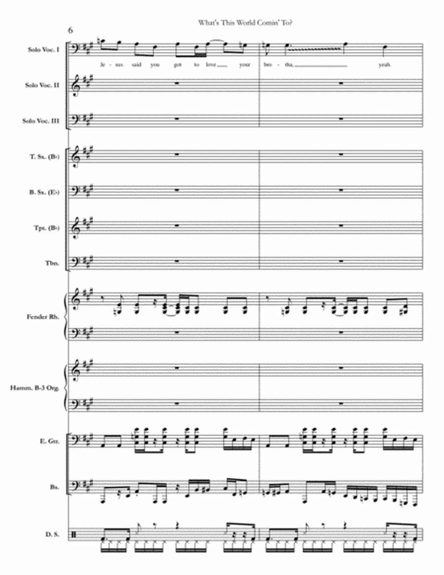 What’s This World Comin’ To? [Chicago] (full score & set of parts) image number null