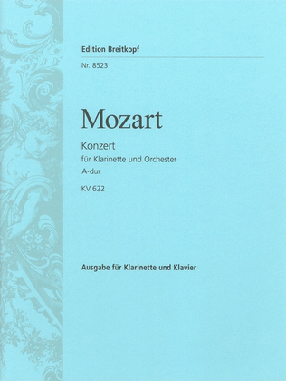 Book cover for Clarinet Concerto in A major K. 622