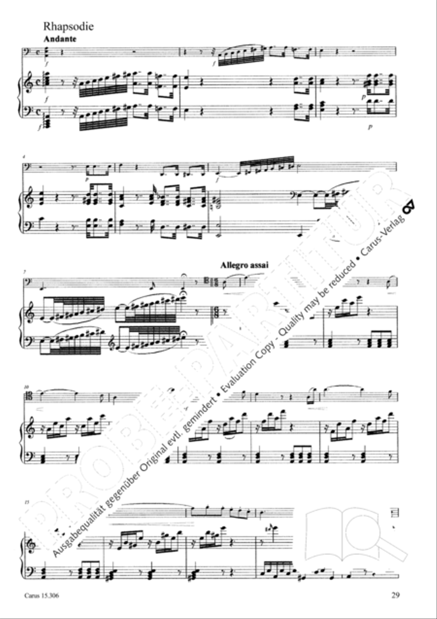Grand Duo fur Violoncello und Klavier String Duet scores gallery preview page 30