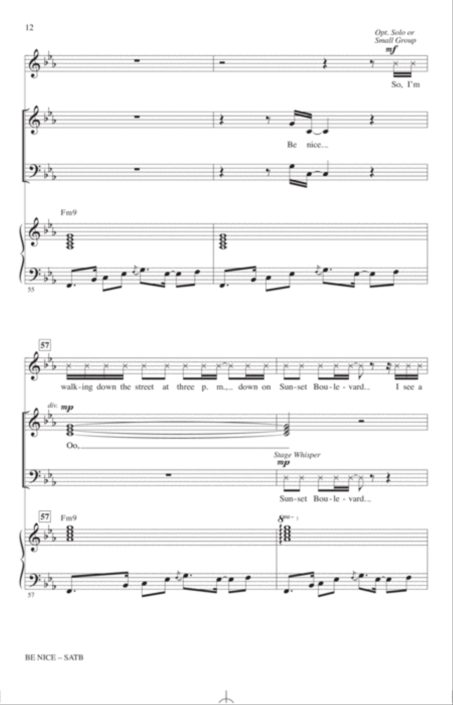 Be Nice (feat. Snoop Dogg) (arr. Alan Billingsley) 4-Part scores gallery preview page 11