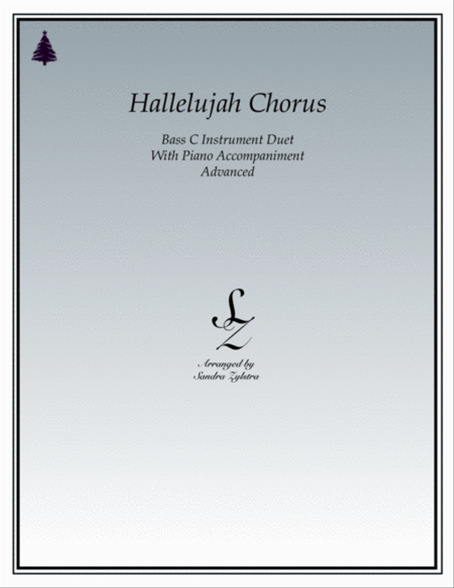 Hallelujah Chorus (bass C instrument duet) Choir scores gallery preview page 1