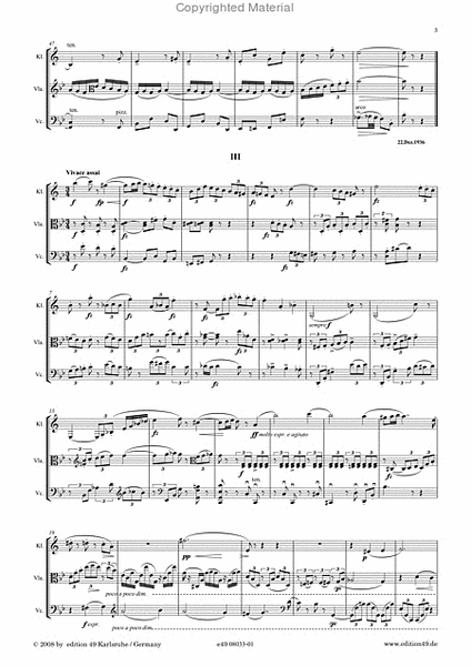 Sieben Bagatellen fur Klarinette (B), Viola und Violoncello op. 53a