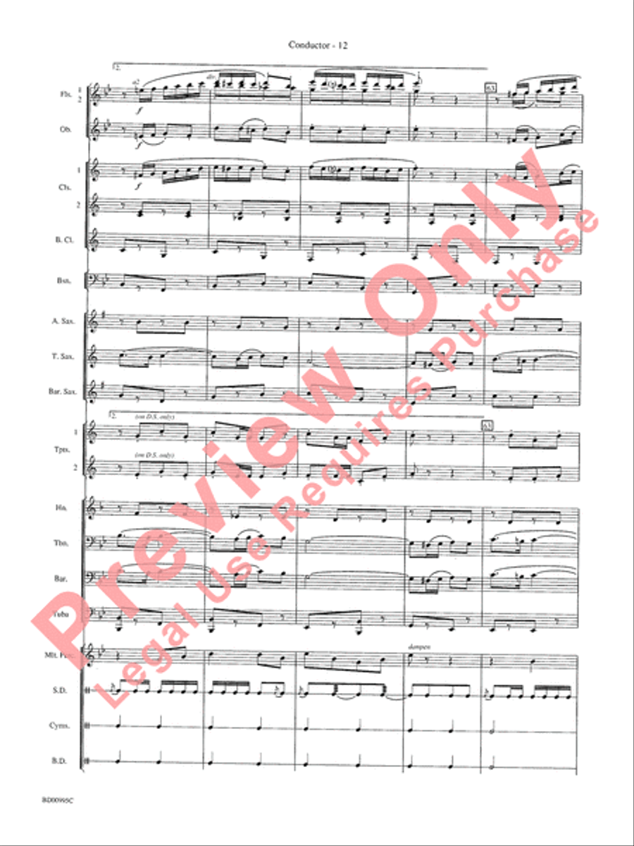 Rolling Thunder (Concert March) Concert Band scores gallery preview page 15
