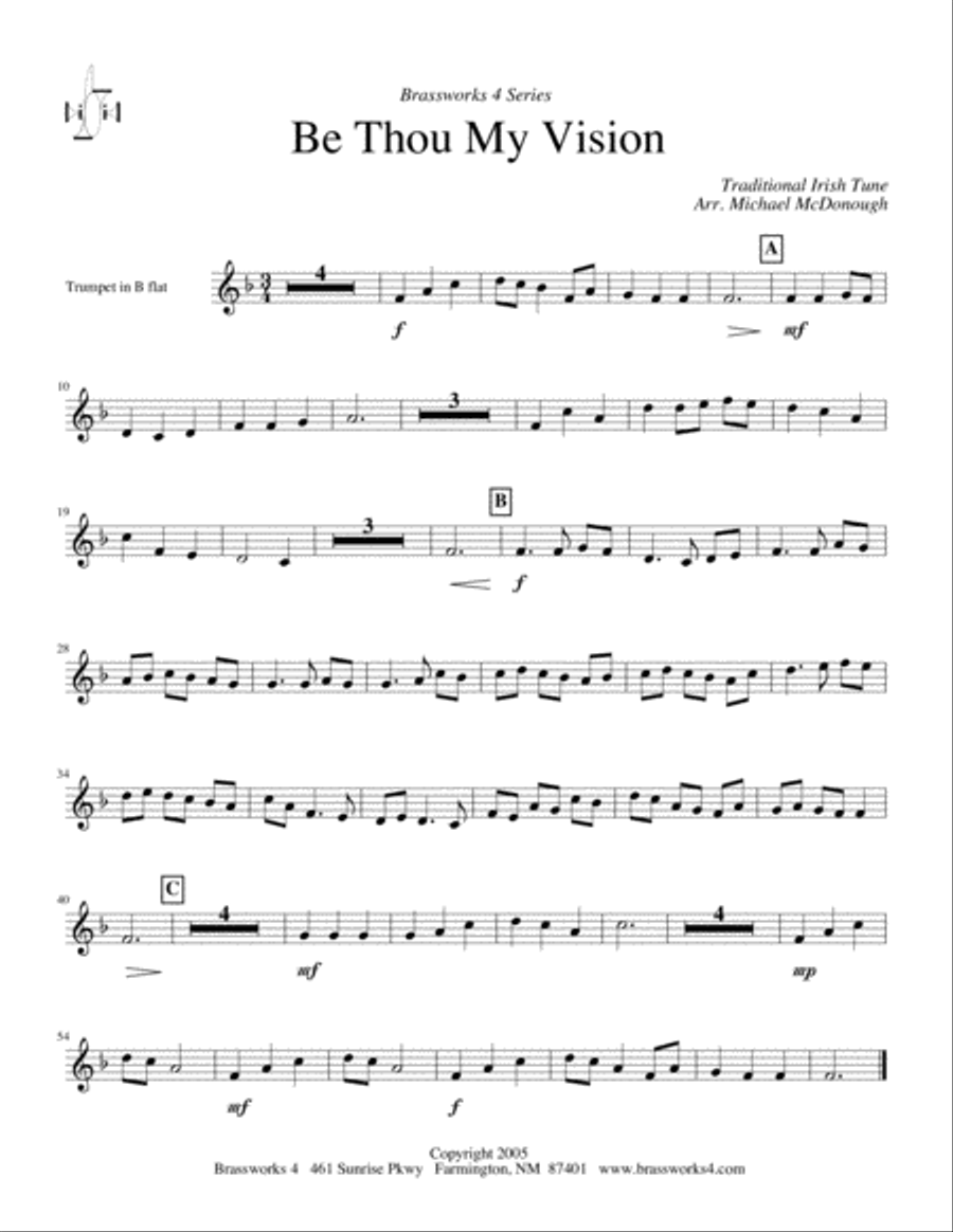 Be Thou My Vision Brass Trio scores gallery preview page 3