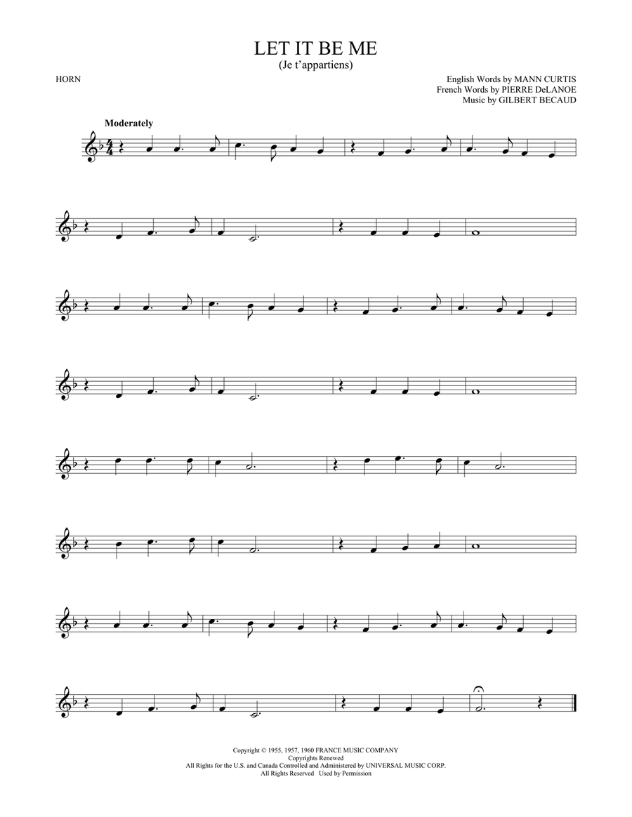 Let It Be Me (Je T'appartiens)
