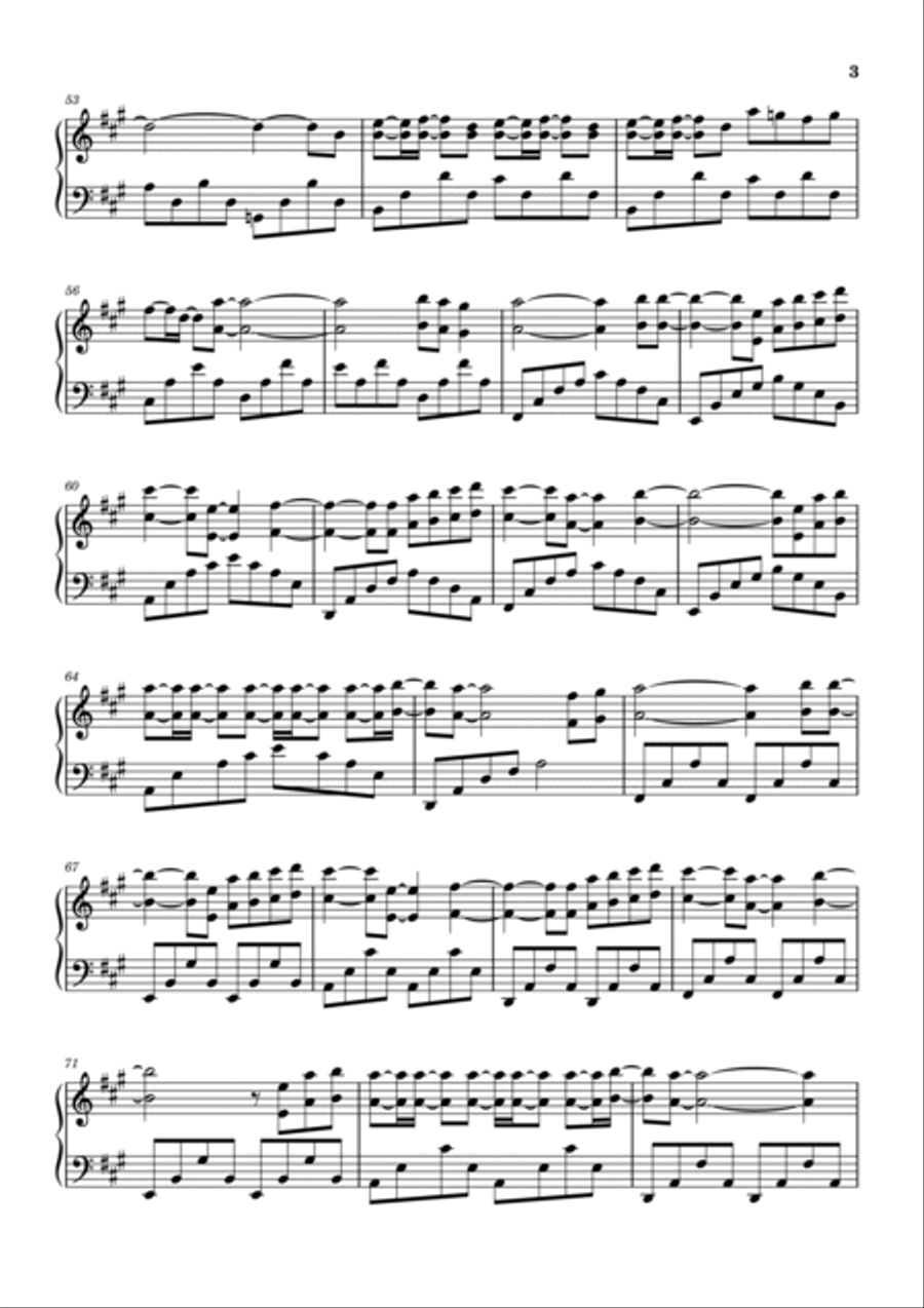 Euphoria Piano Solo scores gallery preview page 3