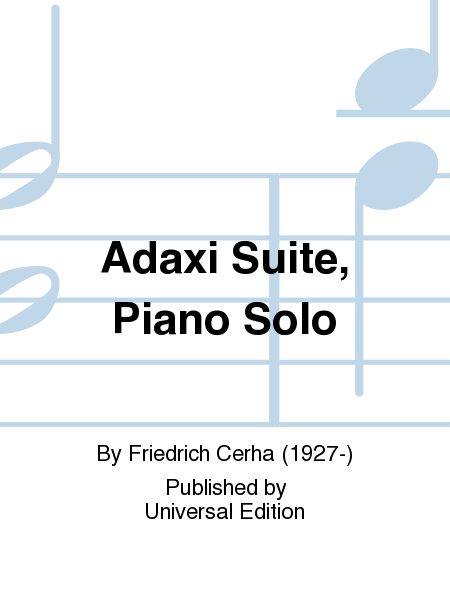 Adaxi Suite, Piano Solo