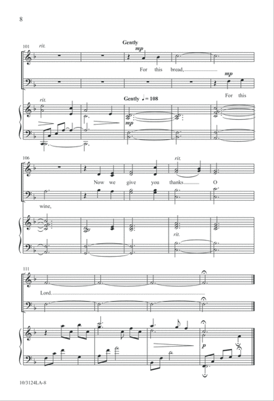 For This Bread, For This Wine 4-Part scores gallery preview page 8