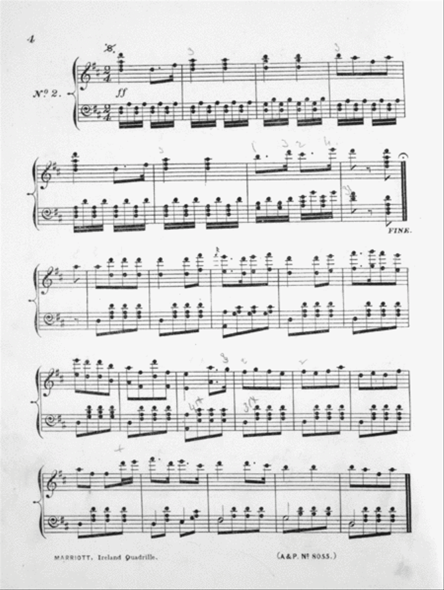 Ireland Quadrille. On Irish Air Piano Solo scores gallery preview page 4