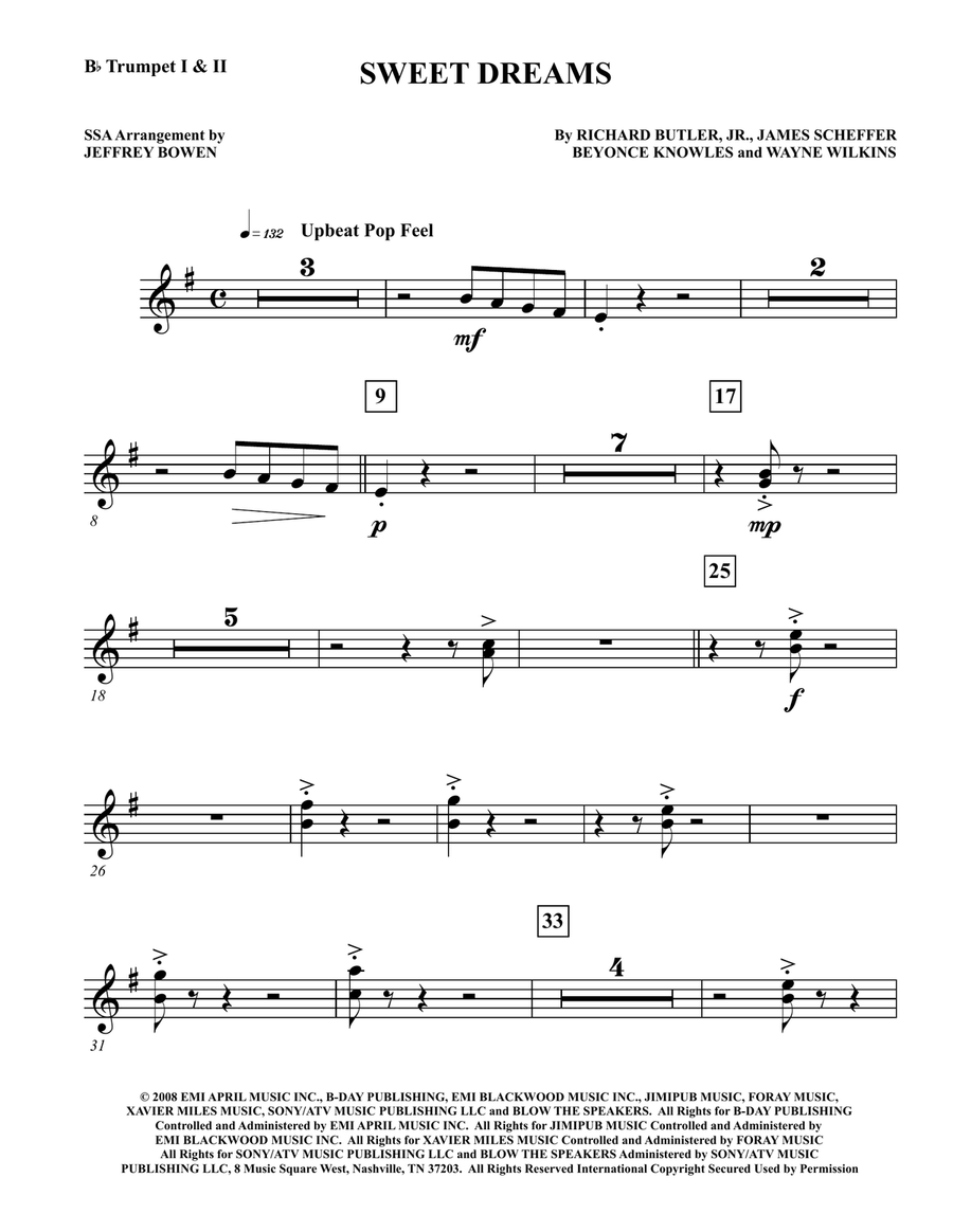 Sweet Dreams Concert Band scores gallery preview page 1
