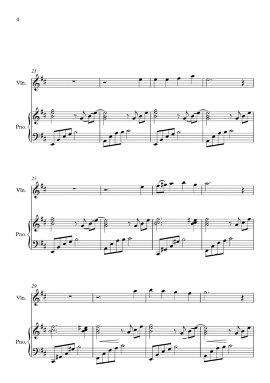 Now Thank We All Our God, for Violin and Piano Violin Solo scores gallery preview page 4