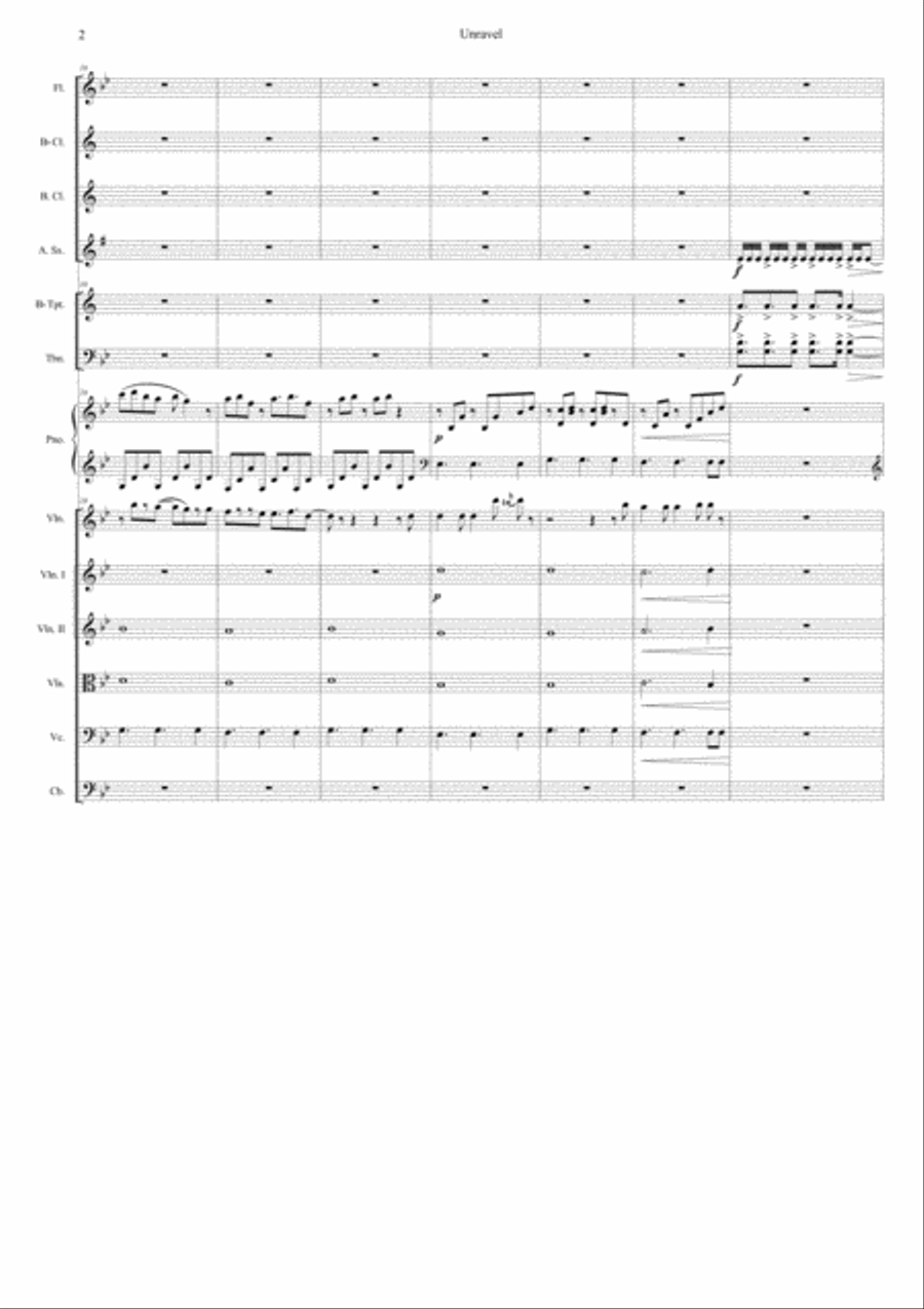 Tokyo Ghoul OP --- Unravel, for Chamber Orchestra Chamber Orchestra scores gallery preview page 2