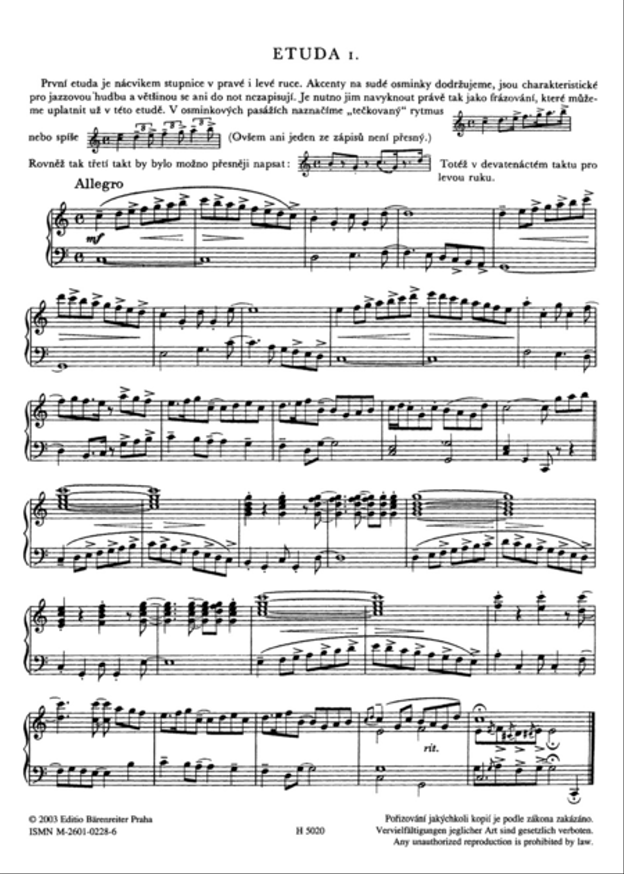 Jazz Studies for piano