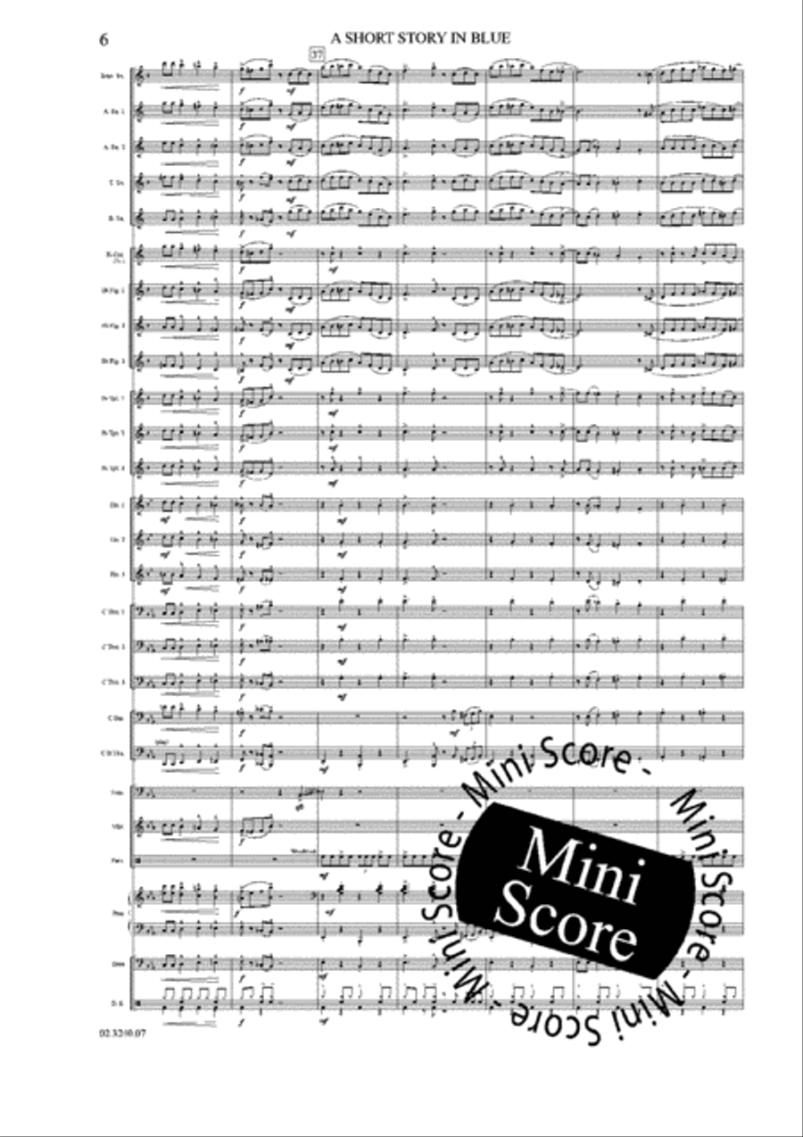 A Short Story in Blue Fanfare Band scores gallery preview page 12