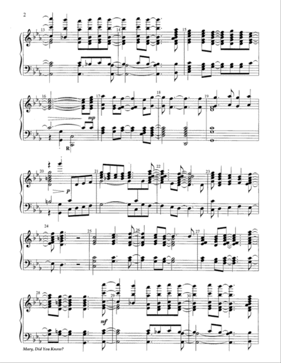 Mary, Did You Know? Choir scores gallery preview page 2