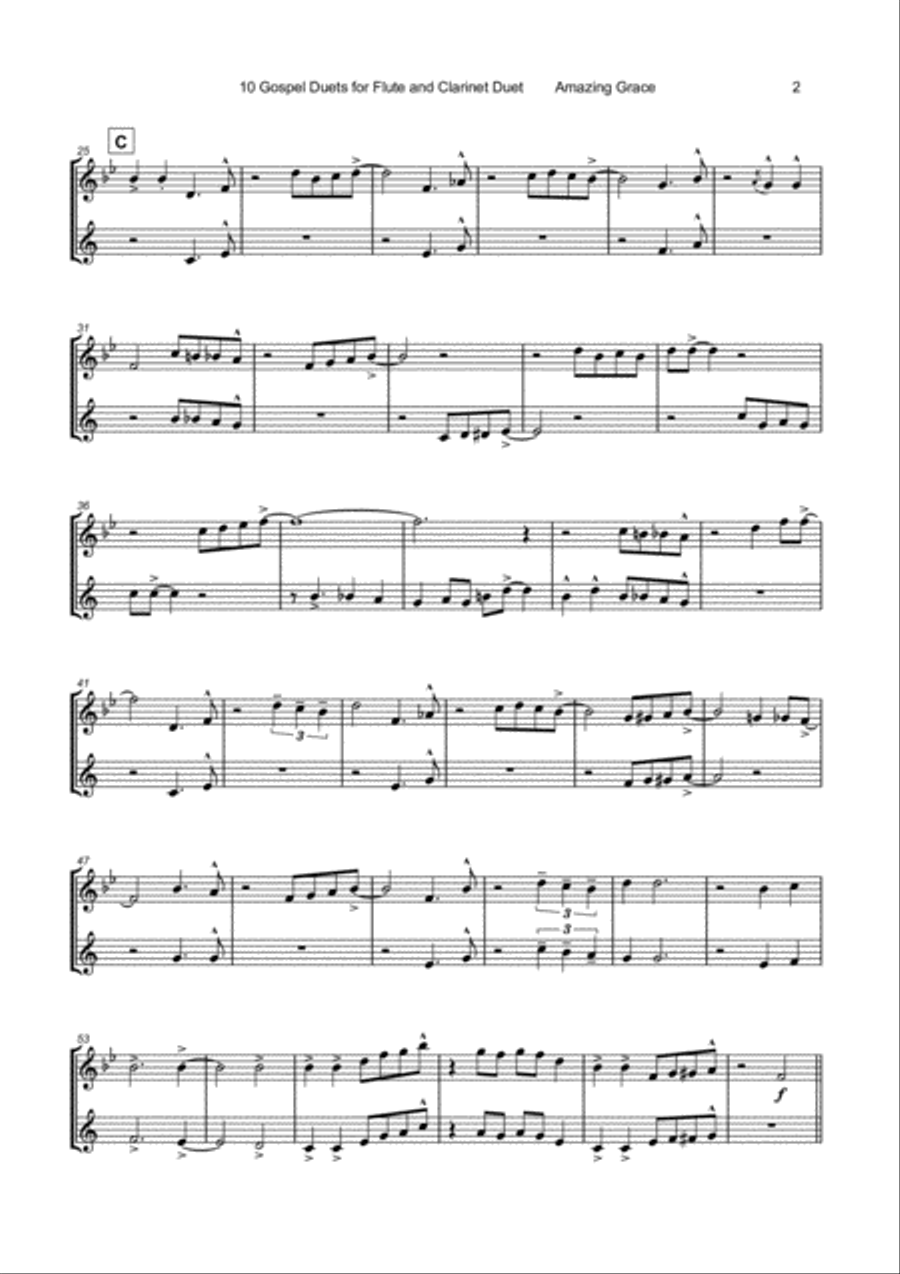 10 Gospel Duets for Flute and Clarinet