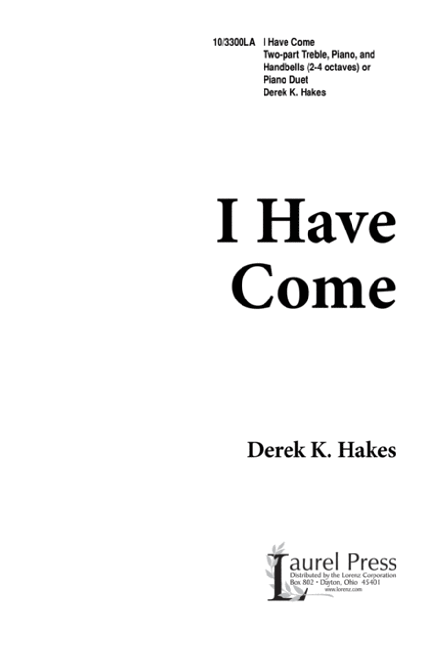I Have Come 2-Part scores gallery preview page 2