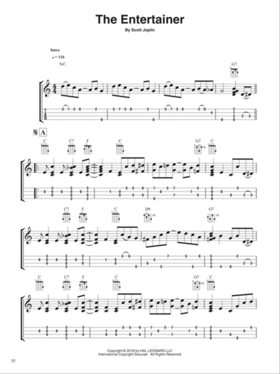 Ragtime Fingerstyle Ukulele Ukulele scores gallery preview page 6