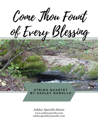 Book cover for Come, Thou Fount of Every Blessing -- Intermediate String Quartet