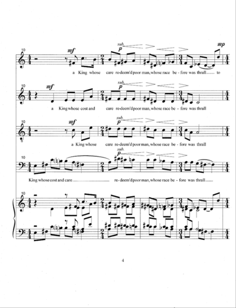 Cast Off All Doubtful Care (2012) 4-Part scores gallery preview page 6