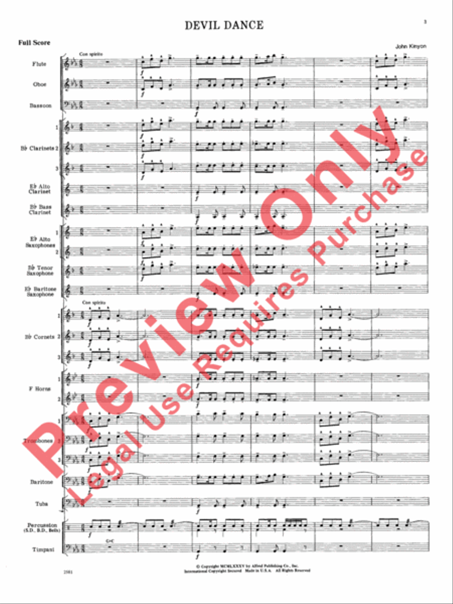 Devil Dance Devil Dance Concert Band scores gallery preview page 4