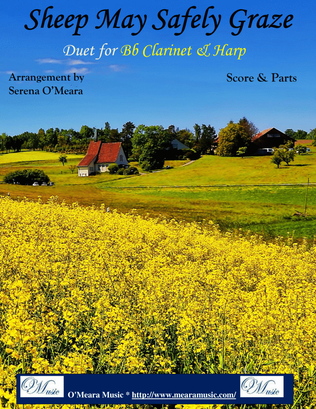 Book cover for Sheep May Safely Graze, Duet for Bb Clarinet & Harp