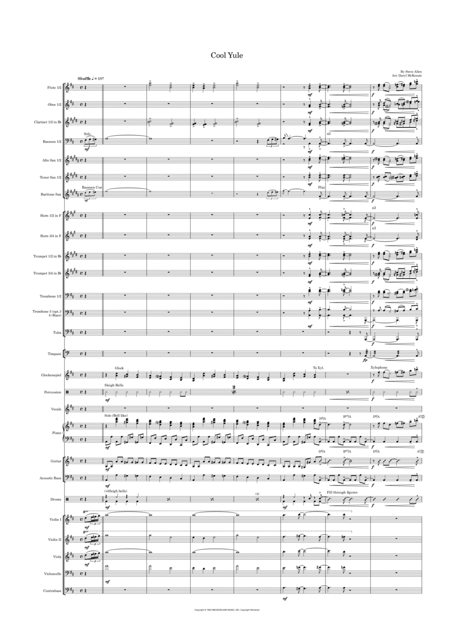 Cool Yule Cool Yule Full Orchestra scores gallery preview page 1
